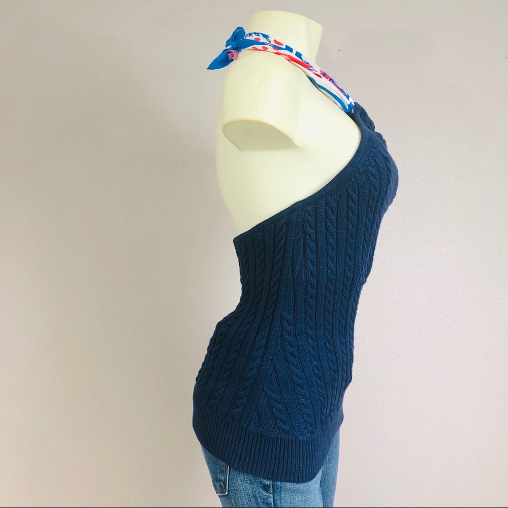 Lilly Pulitzer Blue Knit Scarf Halter Top - Picture 5 of 7